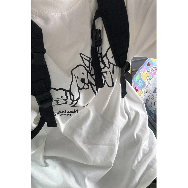 网图现货潮全棉圆领长袖T恤打底衫小狗印花CT828-P29，男装T恤，电商C310