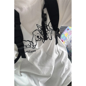 网图现货潮全棉圆领长袖T恤打底衫小狗印花CT828-P29,男装T恤,电商C310