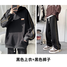 黑色上衣+黑色裤子