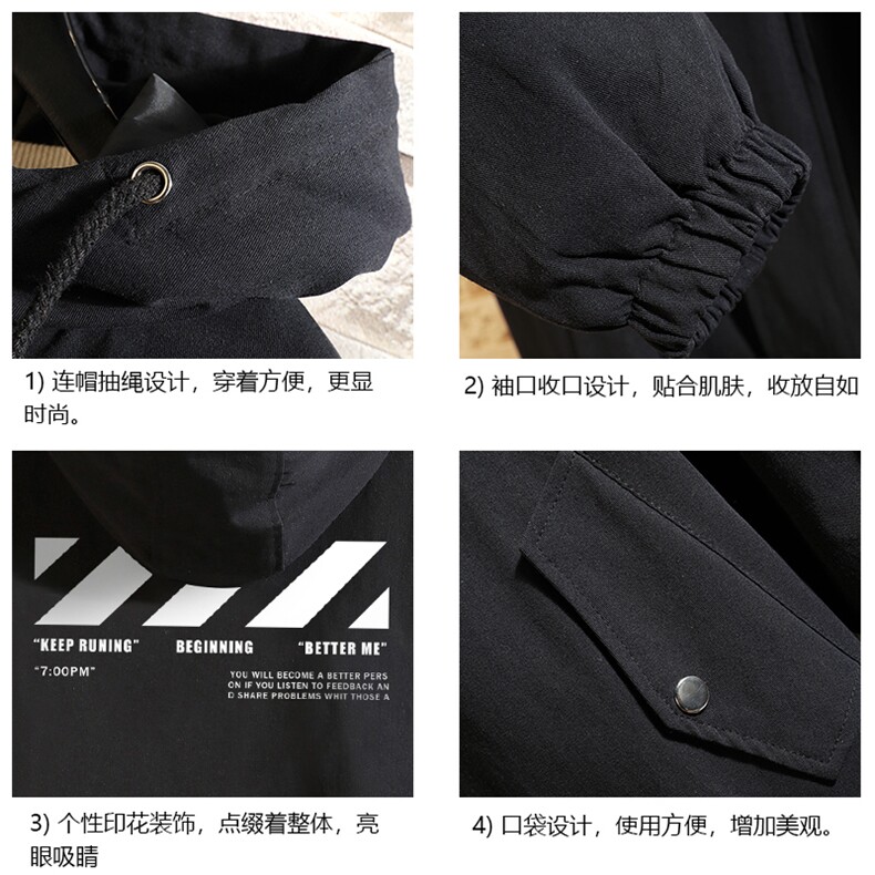 JK41128-P85加棉款-P115纯棉连帽夹克男士大码工装夹克男砖墙,男装夹克,电商A040A