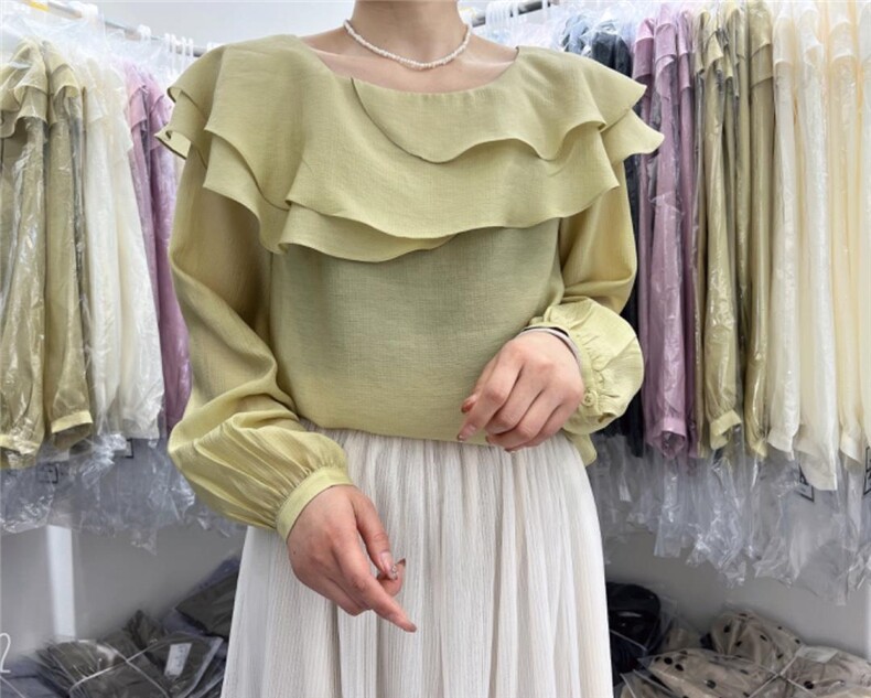 韩系荷叶边小衫，其它，昕叶良品