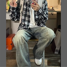 网图牛仔裤抖音得物现货可送样A061-AN01055-特P40，男装牛仔裤，电商A061