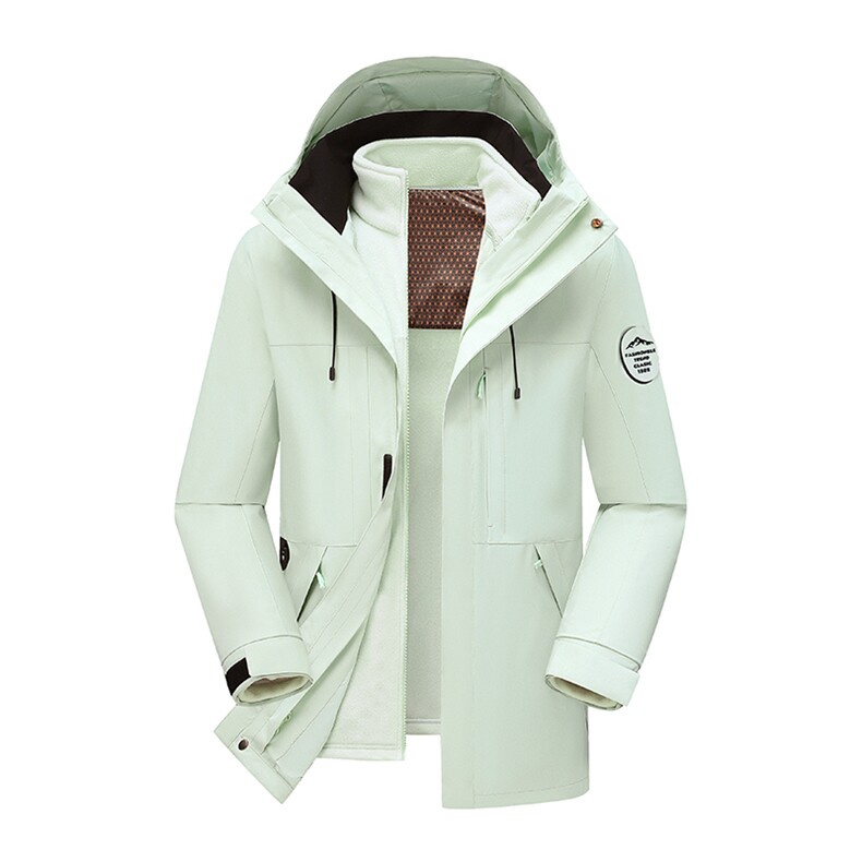 户外连帽男女新款三合一防风防水登山服石墨烯保暖外套H6188-P90,男装棉衣,星座1403A