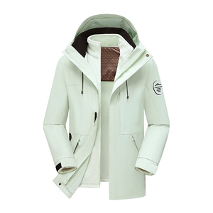户外连帽男女新款三合一防风防水登山服石墨烯保暖外套H6188-P90图片