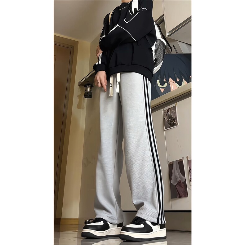 加长版裤子男款高个子188休闲条纹卫裤115cm运动裤KZ017P48,男装休闲裤,电商B312