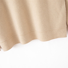 2025年秋季新款四平绷缝针织羊绒帽衫小版时尚休闲通勤百搭，女装羊绒衫，博友羊绒