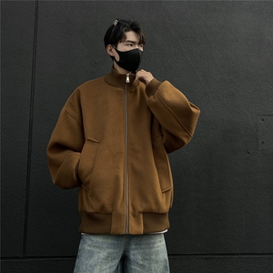 绒毛呢立领飞行服夹克 冬季美式夹棉加厚外套 高质量棉衣895 p115图片