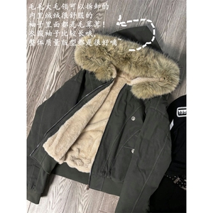 座山雕棉服外套女冬季棉衣加绒加厚派克服棉袄B69-P98图片