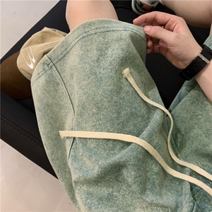 2025春夏新款水洗蜡染纯棉短裤宽松 M~5XL XZ604-DK101-P45控58图片