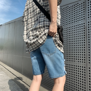 夏季男士牛仔短裤破洞韩版潮流5五分裤潮牌马裤薄款中裤D图片