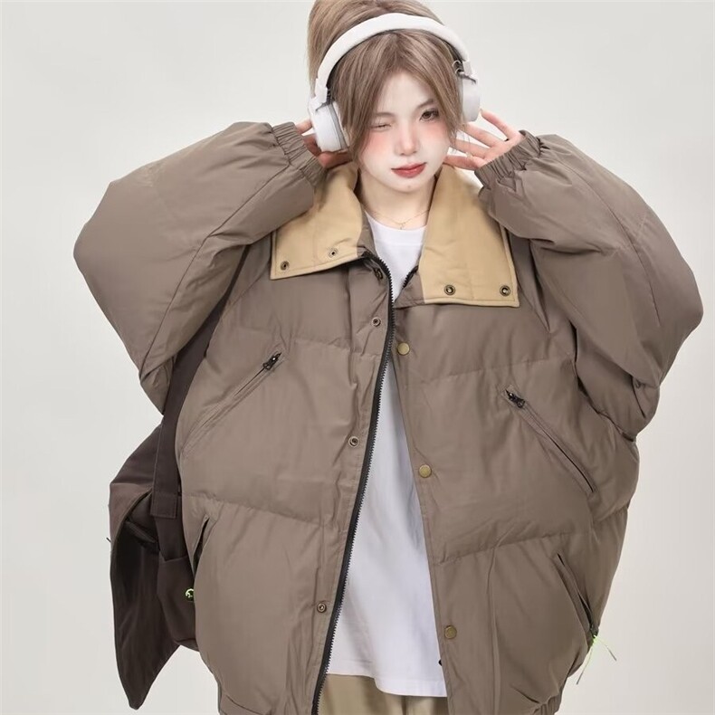 拉链青少年秋冬季2026新款重工多口袋男女同款保暖上衣外套棉,男装棉衣,星座218-1（原230）