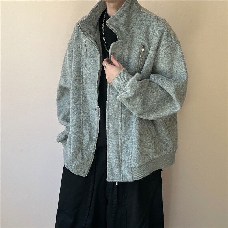 现货立领羊毛呢夹克外套秋冬加厚呢大衣A351-AJ2602-P125,男装夹克,电商A351