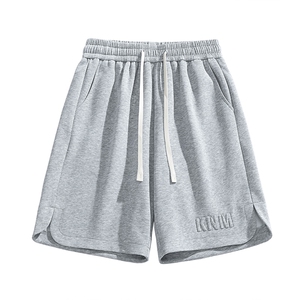 DK100 P32港风钢印运动休闲裤美式高街钢印五分裤宽松直图片