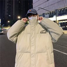 夜景时尚字母印花面包服50白鸭绒羽绒服A247-YR6185P195控258，男装羽绒服，电商A247