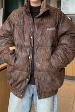 现货立领褶皱复古做旧面料设计棉衣保暖棉服男225-2-Y211-P155，男装棉衣，星座225-2