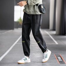 秋冬束脚牛仔裤宽松哈伦韩版潮流休闲百搭潮牌长裤C402-K066-P45，男装牛仔裤，星座610（原A335）