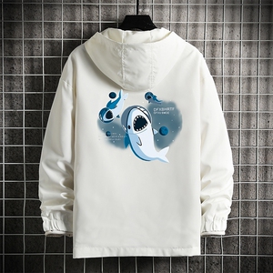 JK65212-P45 连帽夹克男大码胖子棒球服上衣外套 网格挂拍图片