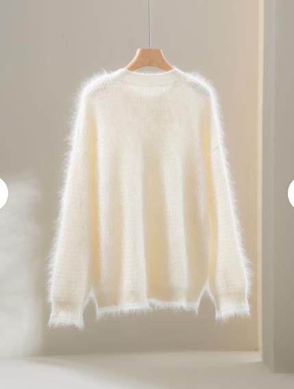 2025秋冬百搭保暖舒适圆领长袖针织羊绒衫，女装羊绒衫，伊纯羊绒