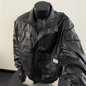 【有货】Y1017LL-特P85 cleanfit美式皮衣外套男高级感机车服夹克图片