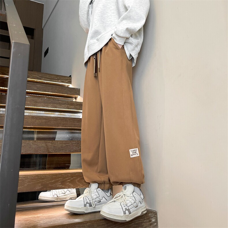 8XL-M束脚运动裤加肥加大码美式高街休闲卫裤阔腿长裤KZ1922/P58,男装休闲裤,电商B238