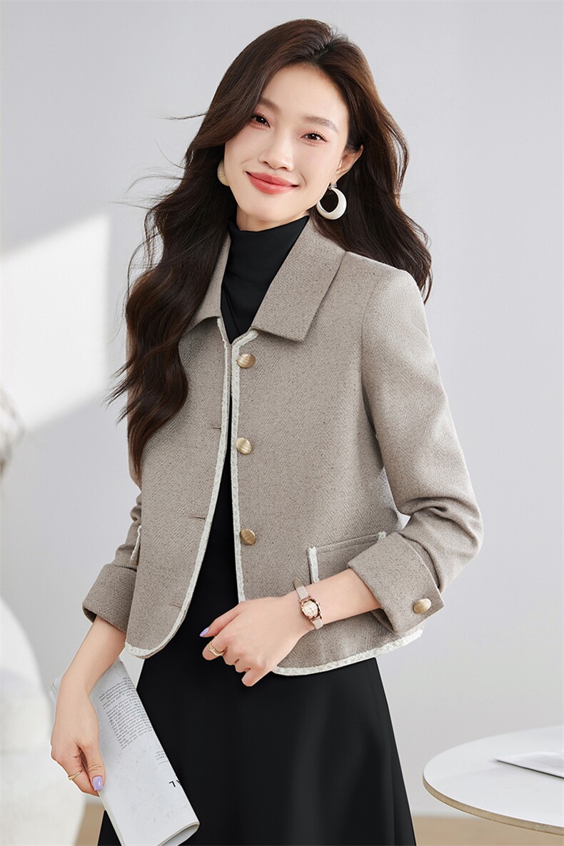 小香风外套女短款上衣2025新款春秋高级感气质名媛小个子西装,女装短外套,苗苗