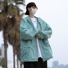 夏季薄款防晒衣男韩版潮流连帽帅气2023新款ins宽松外套W4911-P43，男装防晒衣，星座412-2
