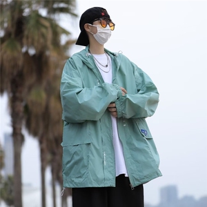 夏季薄款防晒衣男韩版潮流连帽帅气2023新款ins宽松外套W4911-P43图片