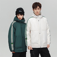 现货外贸侧飞图立领光板团体服班服宽松韩版情侣学生外套羽绒服，男装羽绒服，星座301D-5(原星座1415）