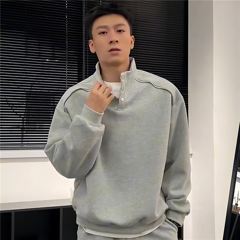简约原宿慵懒时尚新款日系长袖卫衣潮流气质百搭513AWY2757P42，男装卫衣，星座513A