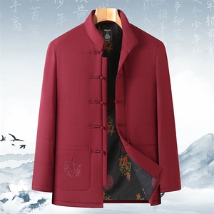 唐装男士冬季中老年风棉衣加厚外套爸爸装上衣男 BDY996-P145图片