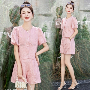 欧货小香风短裤套装夏季女2026新款高级感小个子时尚洋气时髦，女装套装/套裙，霓裳依族