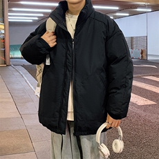 现货冬季美式休闲加厚雪山外套夹克立领纯色三防户外工装棉服，男装夹克，电商A486