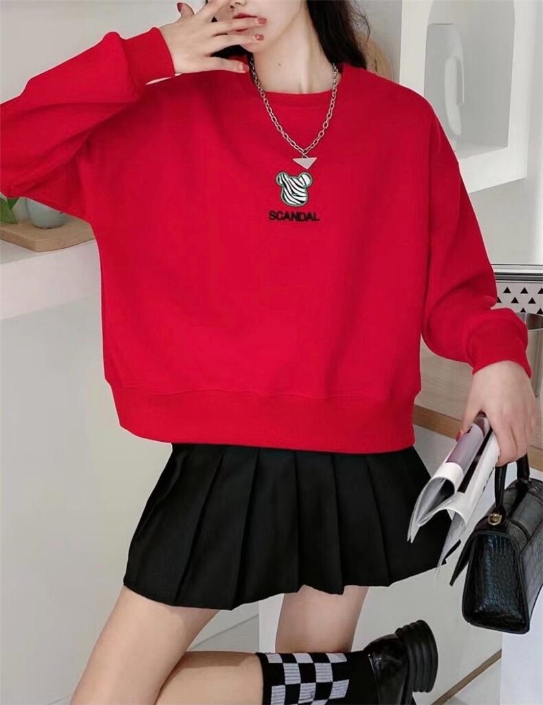 红卫衣出货，女装卫衣/绒衫，Mee+