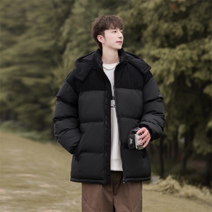 棉服撞色拼接灯芯绒外套男生冬季棉衣情侣装棉袄子M810-P85图片