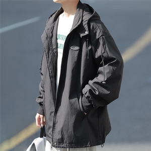 港风冲锋衣男休闲宽松潮百搭外套女男士工装夹克JK7569P75控98图片