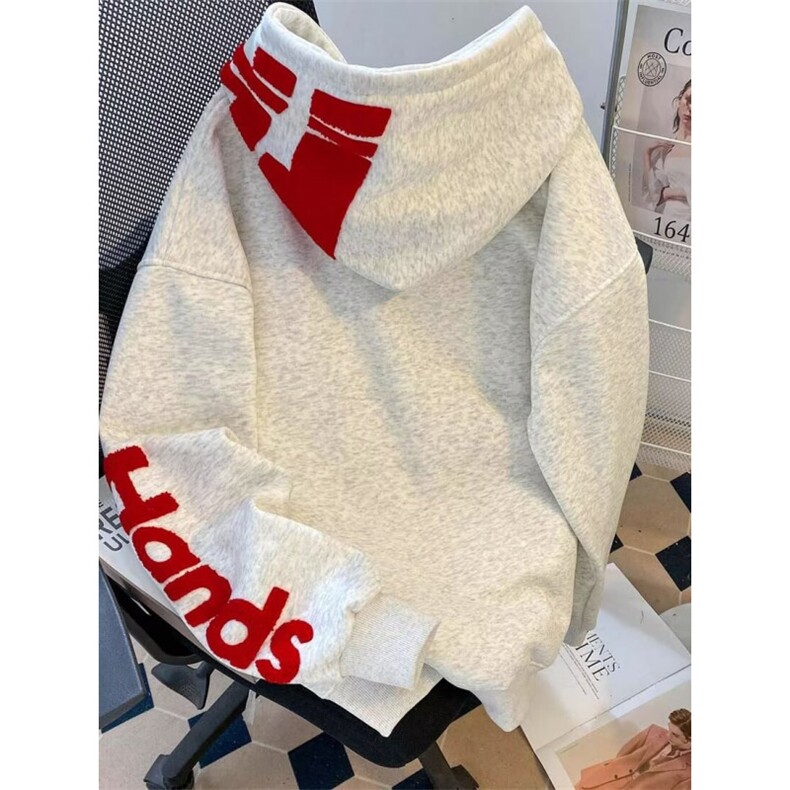 1506/QHK110/P46卫衣男连帽春秋宽松潮牌字母印花百搭外套,女装短外套,星座1506