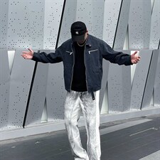 26春装高品质老钱风立领夹克外套男女美式潮牌拉链工装风宽松上衣，男装夹克，电商A486