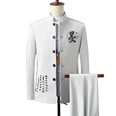 秋冬季风中山装秋装套装男士唐装两件套A334-TZ709-P125，男装民族服装，电商B339(原A334）