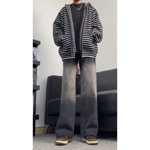 渐变修身牛仔裤美式高街vibe裤子XZ310A-4-NZ11-P55图片