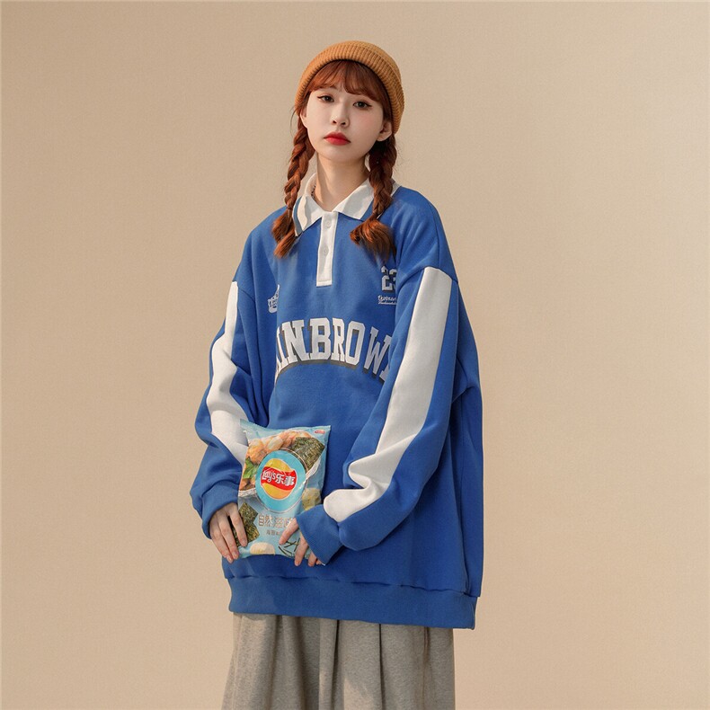 1中性风POLO领卫衣女情侣大码休闲套头卫衣男外套男C7720P55控88，男装卫衣，星座226-2