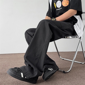 2025美式复古宽松休闲长裤男直筒工装裤简约青少年现货 K7849-P48图片