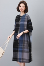 2023年春款流行台湾纱新款纯苎麻贵夫人连衣裙亚麻棉麻女高端气质，女装连衣裙，江忆布依