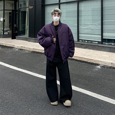 美式复古刺绣棒球棉服外套男女潮牌飞行夹棉夹克外套HY687/P96，男装棉衣，星座506