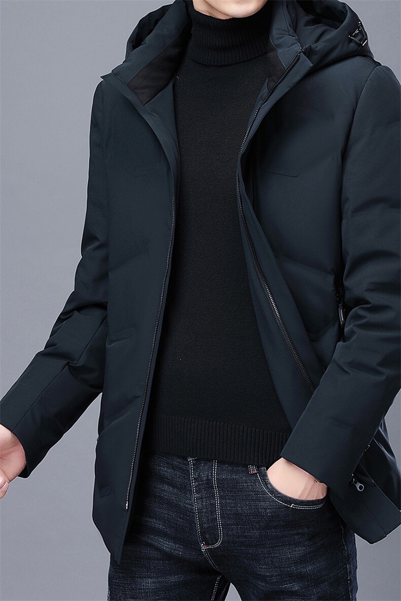 新款2023冬季羽绒服白鸭绒可脱卸帽外套中年爸爸装SFT93738-P330，男装羽绒服，电商B212（原钱塘6029）