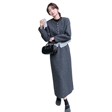 少量现货【新款主推】秋冬呢料时尚减龄套装裙#99058-P195-K269，女装套装/套裙，2C317