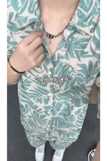 短袖衬衫男+短裤男套装男100%聚酯纤维M-5XL大码TZ78707P50控98，男装休闲套装，星座226-1