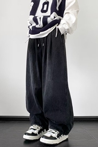 秋冬季美式高街牛仔裤男 潮牌日系宽松休闲裤G899/P45图片