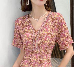 碎花连衣裙，女装连衣裙，荷塘月色