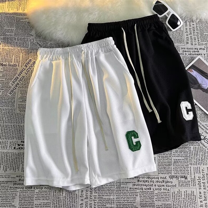 男夏季潮流时尚休闲短裤华夫格FK915P20图片