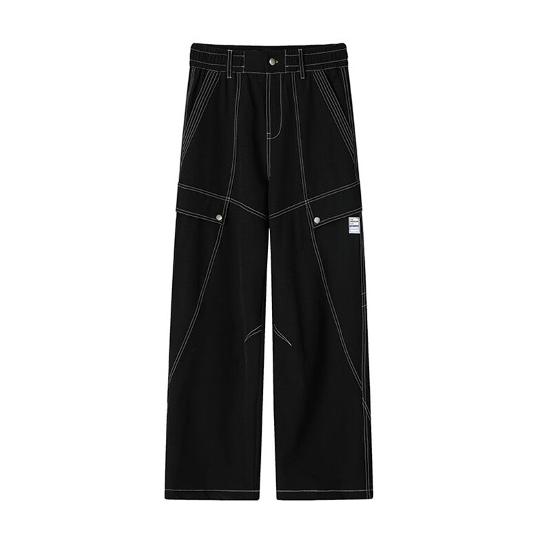 25新款防风易去污拼接贴标户外登山大码阔腿裤男K24044-特P55控98,男装休闲裤,电商A001-1